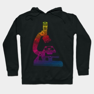 Beautiful Rainbow colourful Microscope mandala Hoodie